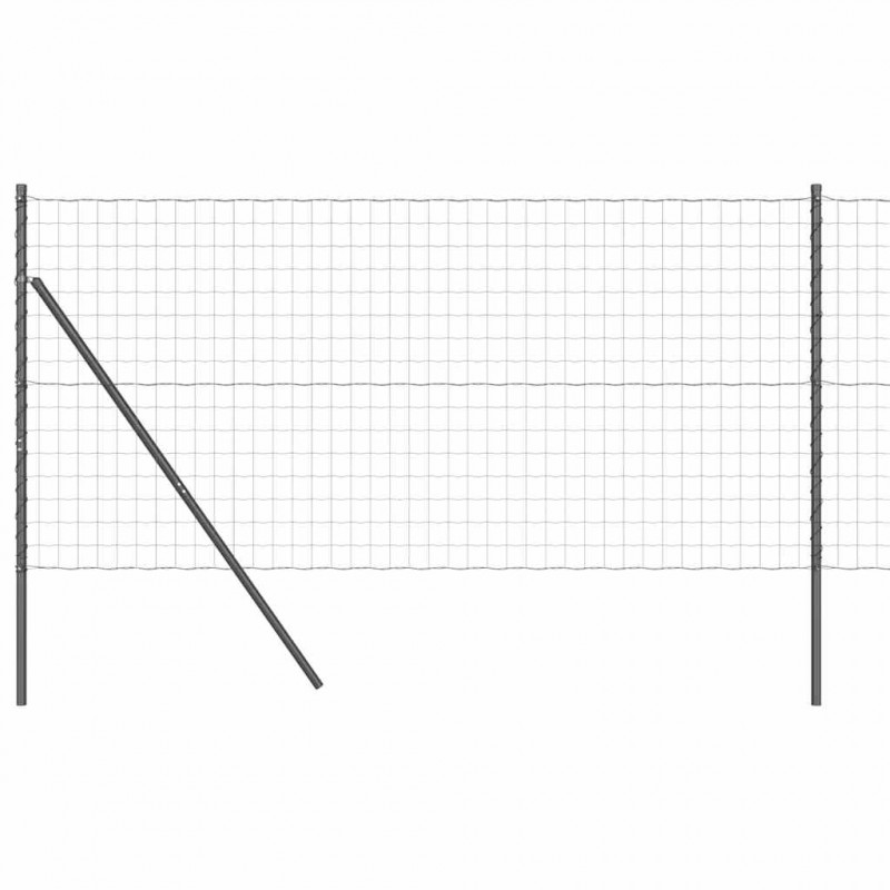 Ogrodzenie z słupkiem Szary 1,2 x 10 m Stal
