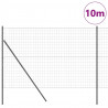 Ogrodzenie z słupkiem Szary 1,5 x 10 m Stal