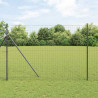 Ogrodzenie z słupkiem Szary 1,6 x 10 m Stal i PVC