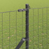 Ogrodzenie z słupkiem Szary 1,6 x 10 m Stal i PVC
