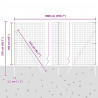 Ogrodzenie z słupkiem Szary 1,6 x 10 m Stal i PVC