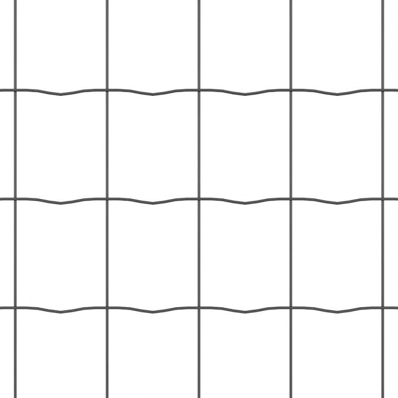 Ogrodzenie z słupkiem Szary 0,6 x 25 m Stal i PVC