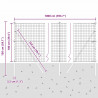 Ogrodzenie z słupkiem Srebrny 1 x 10 m Stal i PVC