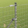 Ogrodzenie z słupkiem Srebrny 1 x 10 m Stal i PVC