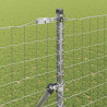 Ogrodzenie z słupkiem Srebrny 1,5 x 10 m Stal i PVC