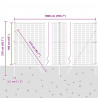 Ogrodzenie z słupkiem Srebrny 1,6 x 10 m Stal i PVC