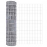 Ogrodzenie z słupkiem Srebrny 1,4 x 10 m Stal i PVC