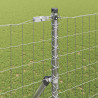 Ogrodzenie z słupkiem Srebrny 1,6 x 10 m Stal i PVC