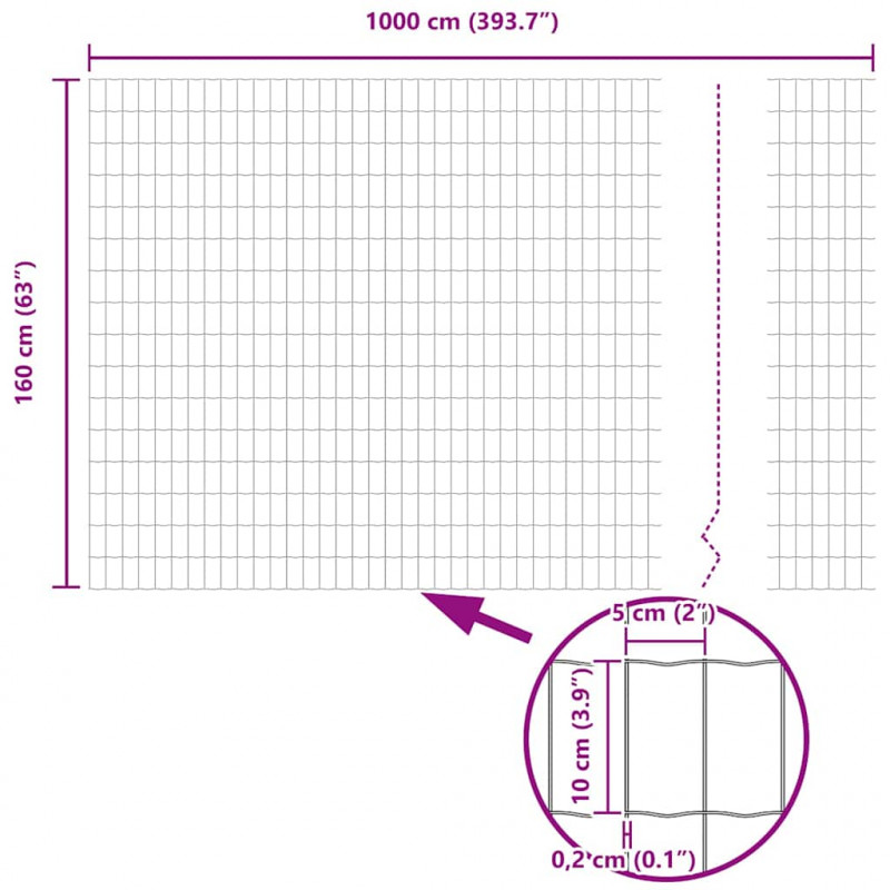 Ogrodzenie z słupkiem Srebrny 1,6 x 10 m Stal i PVC