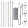 Ogrodzenie z słupkiem Srebrny 0,4 x 10 m Stal i PVC