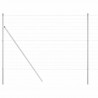 Ogrodzenie z słupkiem Srebrny 1,5 x 10 m Stal i PVC