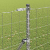 Ogrodzenie z słupkiem Srebrny 1,5 x 10 m Stal i PVC