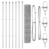 Ogrodzenie z słupkiem Srebrny 1,6 x 10 m Stal i PVC
