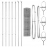 Ogrodzenie z słupkiem Srebrny 1 x 10 m Stal i PVC