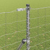 Ogrodzenie z słupkiem Srebrny 1,6 x 10 m Stal i PVC