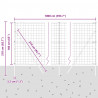 Ogrodzenie z słupkiem Srebrny 1,6 x 10 m Stal i PVC