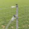 Ogrodzenie z słupkiem Srebrny 0,6 x 25 m Stal i PVC