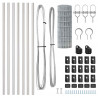 Ogrodzenie z słupkiem Srebrny 0,8 x 25 m Stal i PVC
