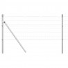 Ogrodzenie z słupkiem Srebrny 0,6 x 25 m Stal i PVC