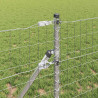 Ogrodzenie z słupkiem Srebrny 0,6 x 25 m Stal i PVC