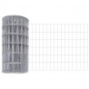Ogrodzenie z słupkiem Srebrny 0,8 x 25 m Stal i PVC