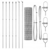 Ogrodzenie z słupkiem Srebrny 1 x 25 m Stal i PVC