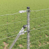 Ogrodzenie z słupkiem Srebrny 0,4 x 25 m Stal i PVC