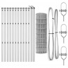 Ogrodzenie z słupkiem Srebrny 0,6 x 25 m Stal i PVC
