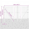 Ogrodzenie z słupkiem Srebrny 1,2 x 25 m Stal i PVC