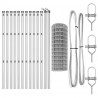 Ogrodzenie z słupkiem Srebrny 0,6 x 25 m Stal i PVC