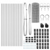 Ogrodzenie z słupkiem Srebrny 0,6 x 25 m Stal i PVC