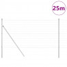 Ogrodzenie z słupkiem Srebrny 1,2 x 25 m Stal i PVC