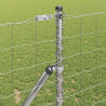 Ogrodzenie z słupkiem Srebrny 1,2 x 25 m Stal i PVC