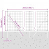 Ogrodzenie z słupkiem Srebrny 1,2 x 25 m Stal i PVC