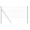 Ogrodzenie z słupkiem Srebrny 0,4 x 50 m Stal i PVC