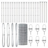 Ogrodzenie z słupkiem Srebrny 0,6 x 50 m Stal i PVC
