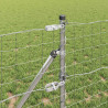 Ogrodzenie z słupkiem Srebrny 0,8 x 10 m Stal i PVC