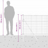 Ogrodzenie z słupkiem Srebrny 1 x 10 m Stal i PVC