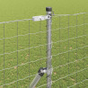 Ogrodzenie z słupkiem Srebrny 1,6 x 10 m Stal i PVC