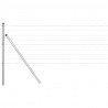 Ogrodzenie z słupkiem Srebrny 0,4 x 25 m Stal i PVC