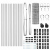 Ogrodzenie z słupkiem Srebrny 0,6 x 25 m Stal i PVC