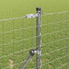 Ogrodzenie z słupkiem Srebrny 1 x 25 m Stal i PVC