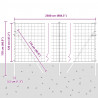 Ogrodzenie z słupkiem Srebrny 1,2 x 25 m Stal i PVC