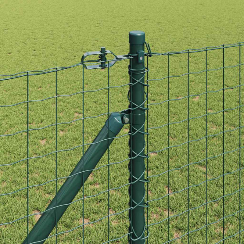 Ogrodzenie z słupkiem Zielony 1,2 x 10 m Stal i PVC