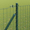 Ogrodzenie z słupkiem Zielony 1,5 x 10 m Stal i PVC