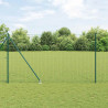 Ogrodzenie z słupkiem Zielony 1,6 x 10 m Stal i PVC