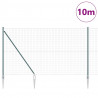 Ogrodzenie z słupkiem Zielony 1,6 x 10 m Stal i PVC