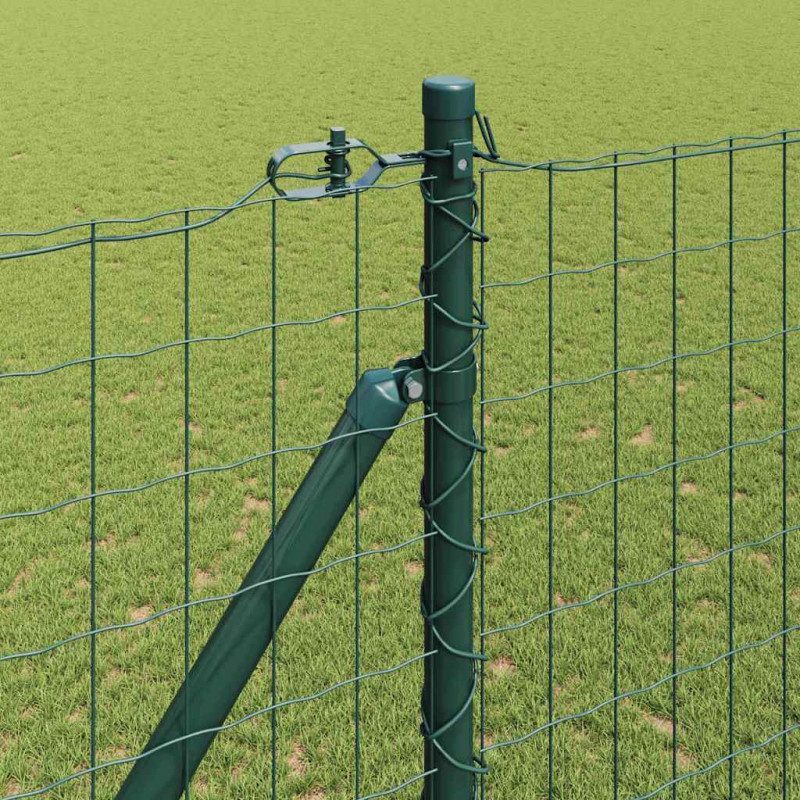 Ogrodzenie z słupkiem Zielony 1,6 x 10 m Stal i PVC