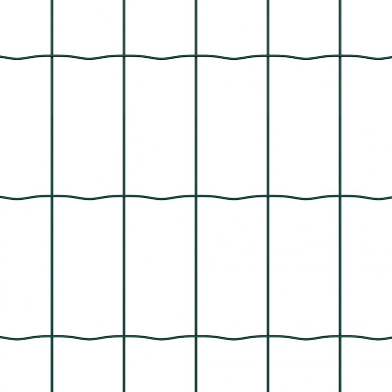 Ogrodzenie z słupkiem Zielony 0,4 x 10 m Stal i PVC