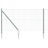 Ogrodzenie z słupkiem Zielony 1 x 10 m Stal i PVC
